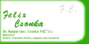 felix csonka business card